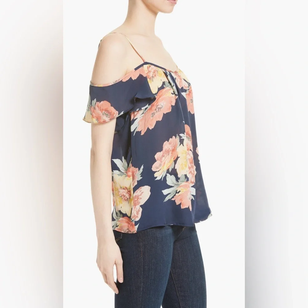 Joie Adorlee Silk Off the Shoulder Top size L - Picture 3 of 8